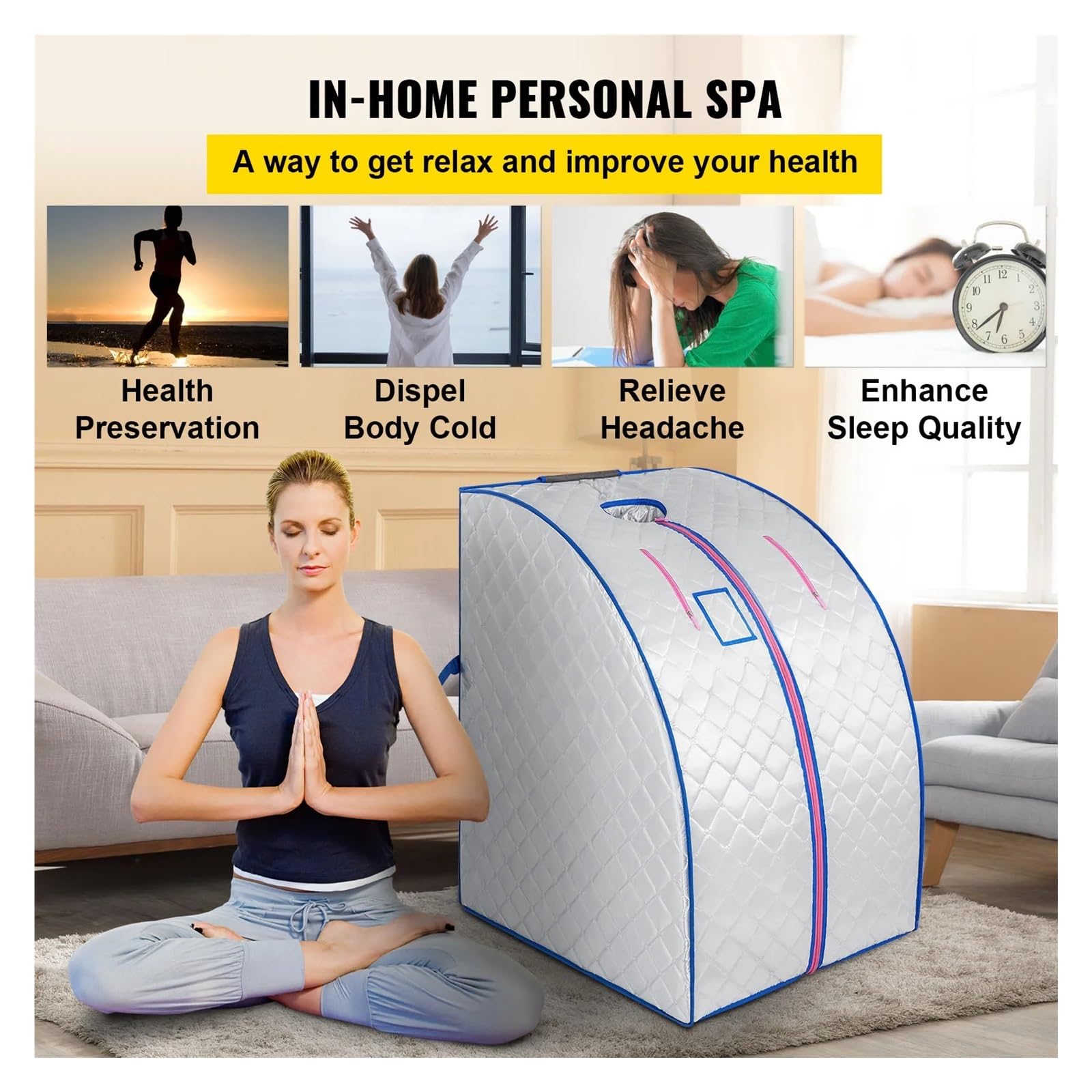 Sauna Portatile A Infrarossi Lontani Spa Dimagrante Bagno Turco Domestico Benefico Pieghevole For La Pelle Resta Caldo