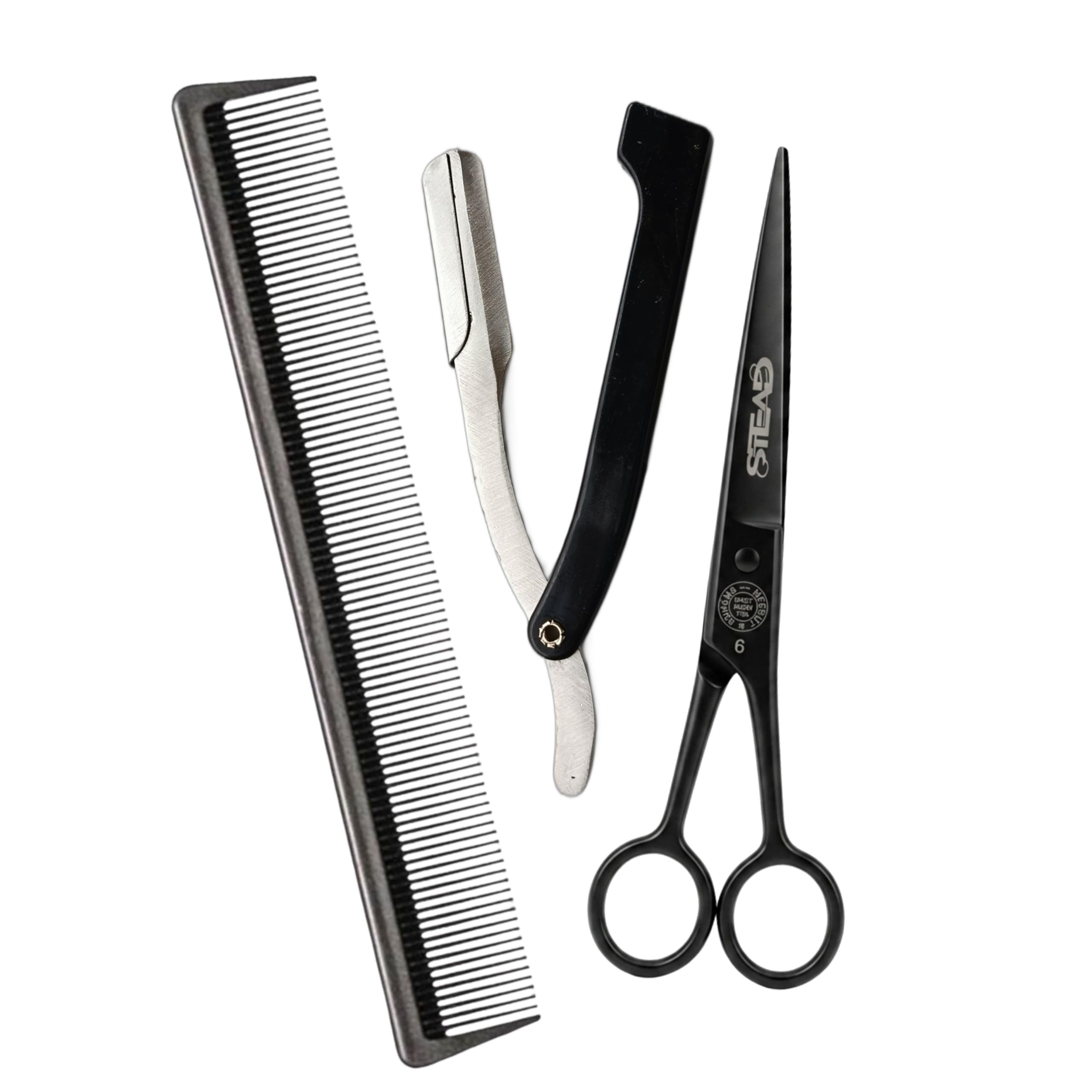 Winner 6" Scissor Ultra Sharp & Ice Tempered Blades, Shaving Razor, Barber Comb, For Home & Salon Use Men Women Saloon Scissors-image-25