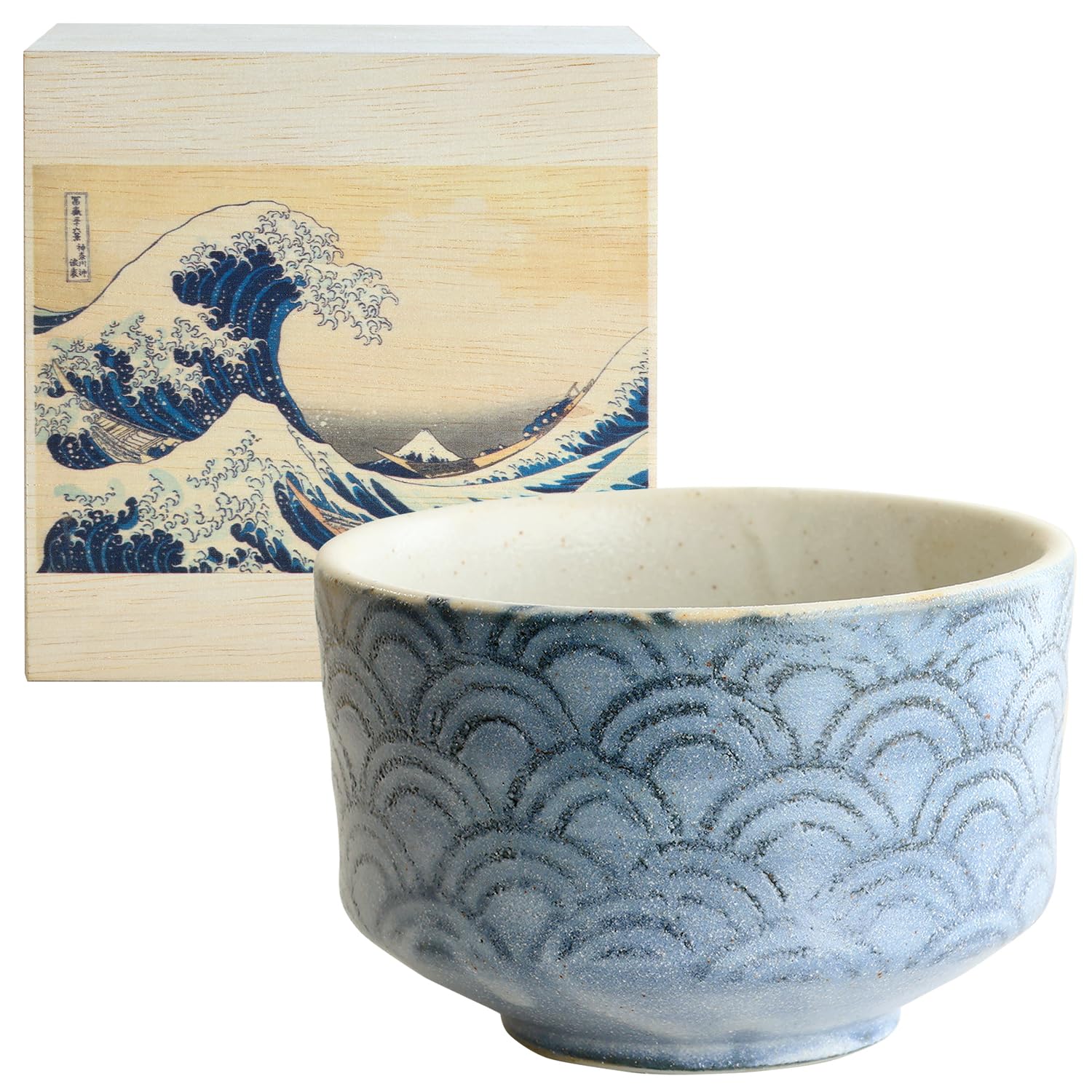 Amazon｜Dolce duo 抹茶碗 抹茶 茶碗 青海波 (富士山 木箱入) 日本製