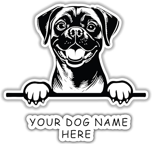 Miniatura 78 de Personaliza la calcomanía de mascota con el nombre de tu perro Calcomanías de mascotas dibujadas personalizadas para tu automóvil, camión, SUV