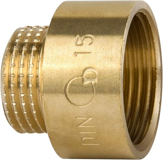3/4 Female x 1/2 Male BSP Brass Round Pipe Connection, Reducer, Adaptor