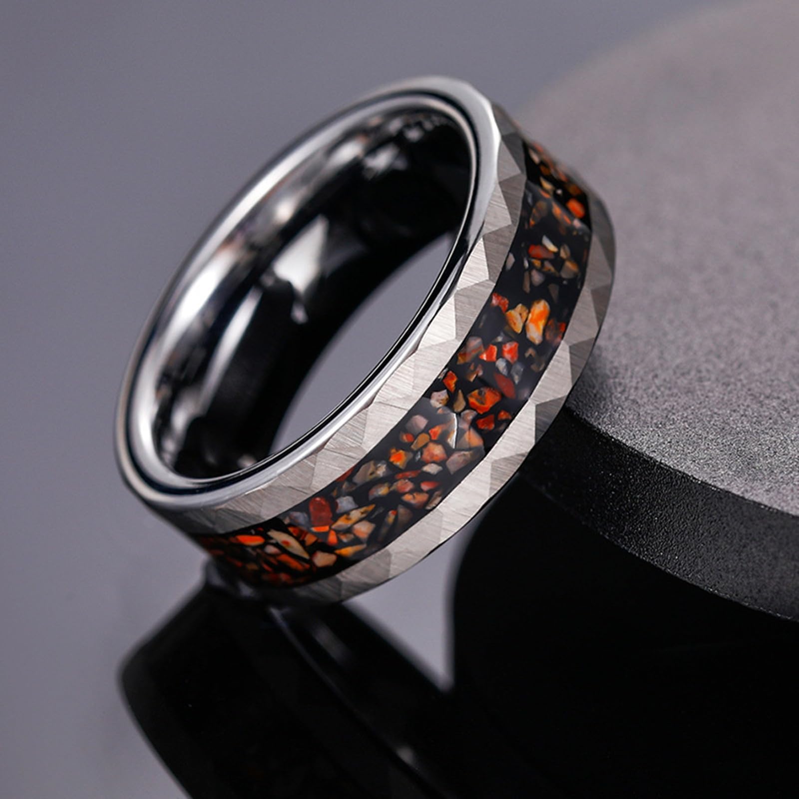 Anillo Alianza Hombre 8 mm, Anillos Personalizados Tungsteno Talla 14 a 27