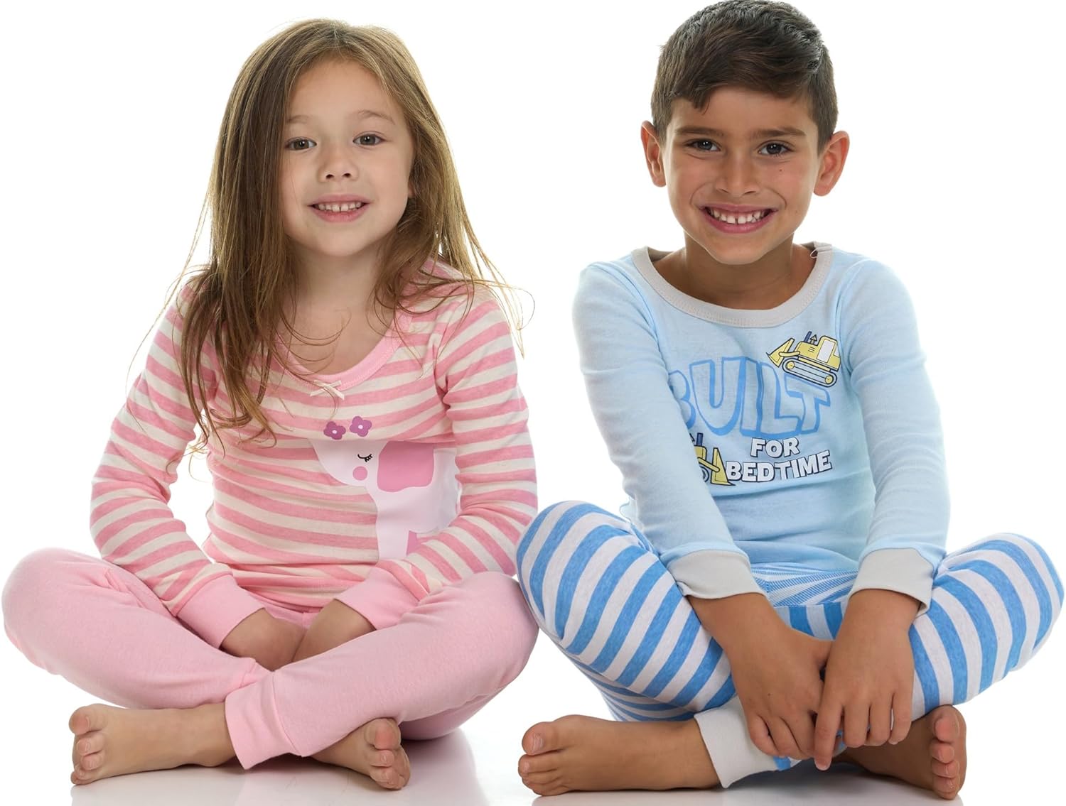 Cudlie Boys’ 4-Piece Pajama Set, Super Comfy Cotton Blend Sleepwear, 2 Tops and 2 Bottoms, Fun Designs – Sizes 12M–5T - Image 5