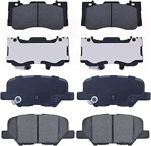 Amazon.com: LODGE Brake Pads Kits, 8pcs Front and Rear Ceramic Brake ...