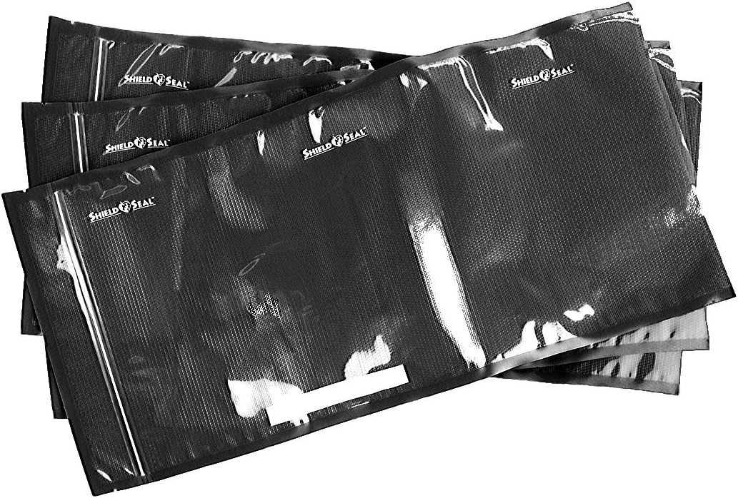 ShieldNSeal Vacuum Seal Bags (Black and Clear Zipper Bags