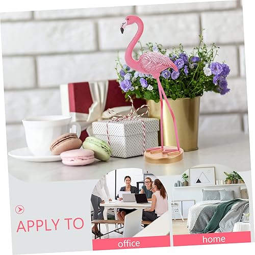 Miniatura 5 de BESPORTBLE Escultura de flamenco de resina decorativa para mesa, decoración de escritorio vibrante para jardines, bodas y artesanía detallada y