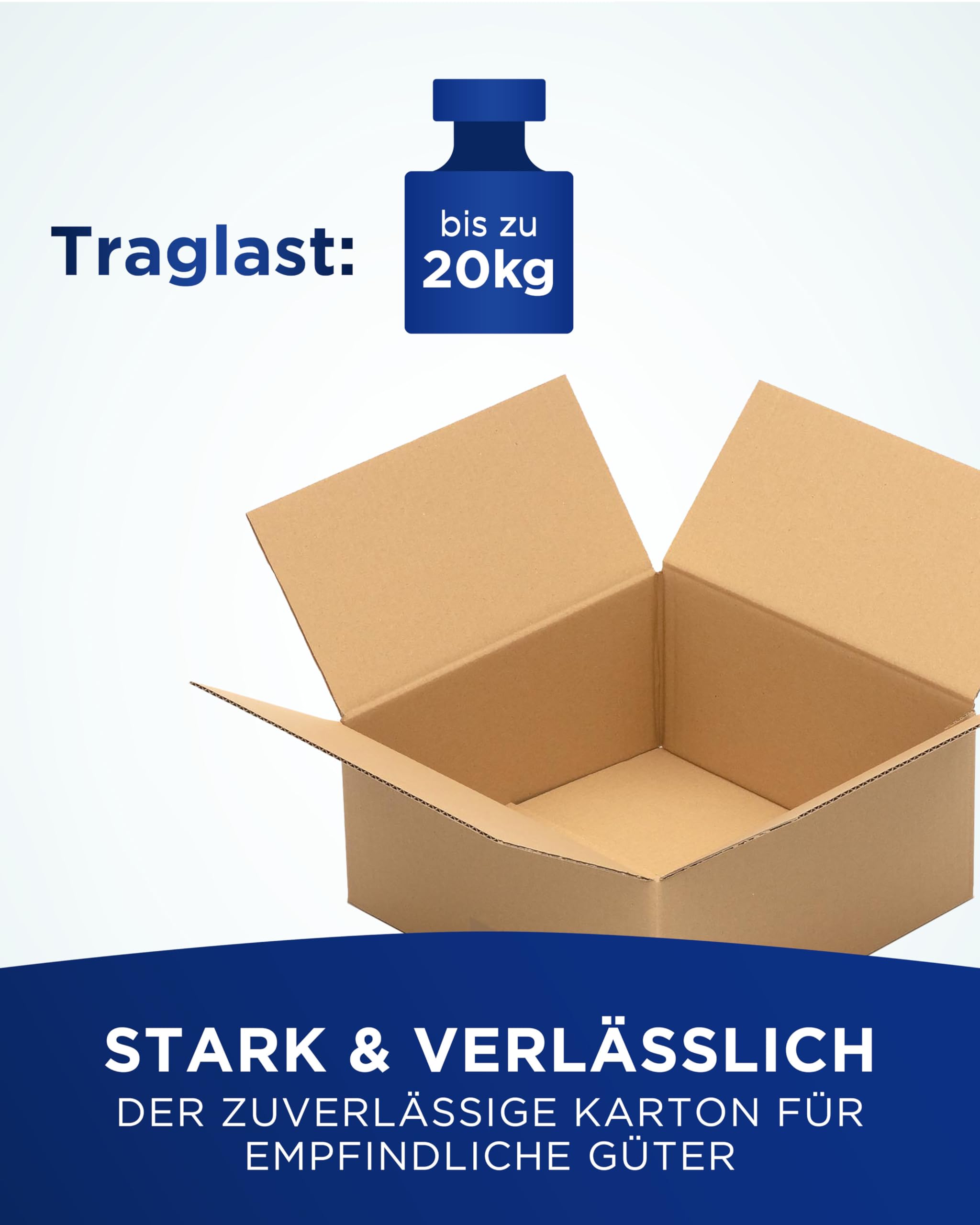 KK Verpackungen Versandkartons 300 x 300 x 150 mm Braun 1-wellig (Innenmaß 294 x 293 x 139 mm) | 100 Stück, Faltkartons Kartons für Versand als DHL Päckchen M DPD Hermes GLS Paketklasse S (KK45)