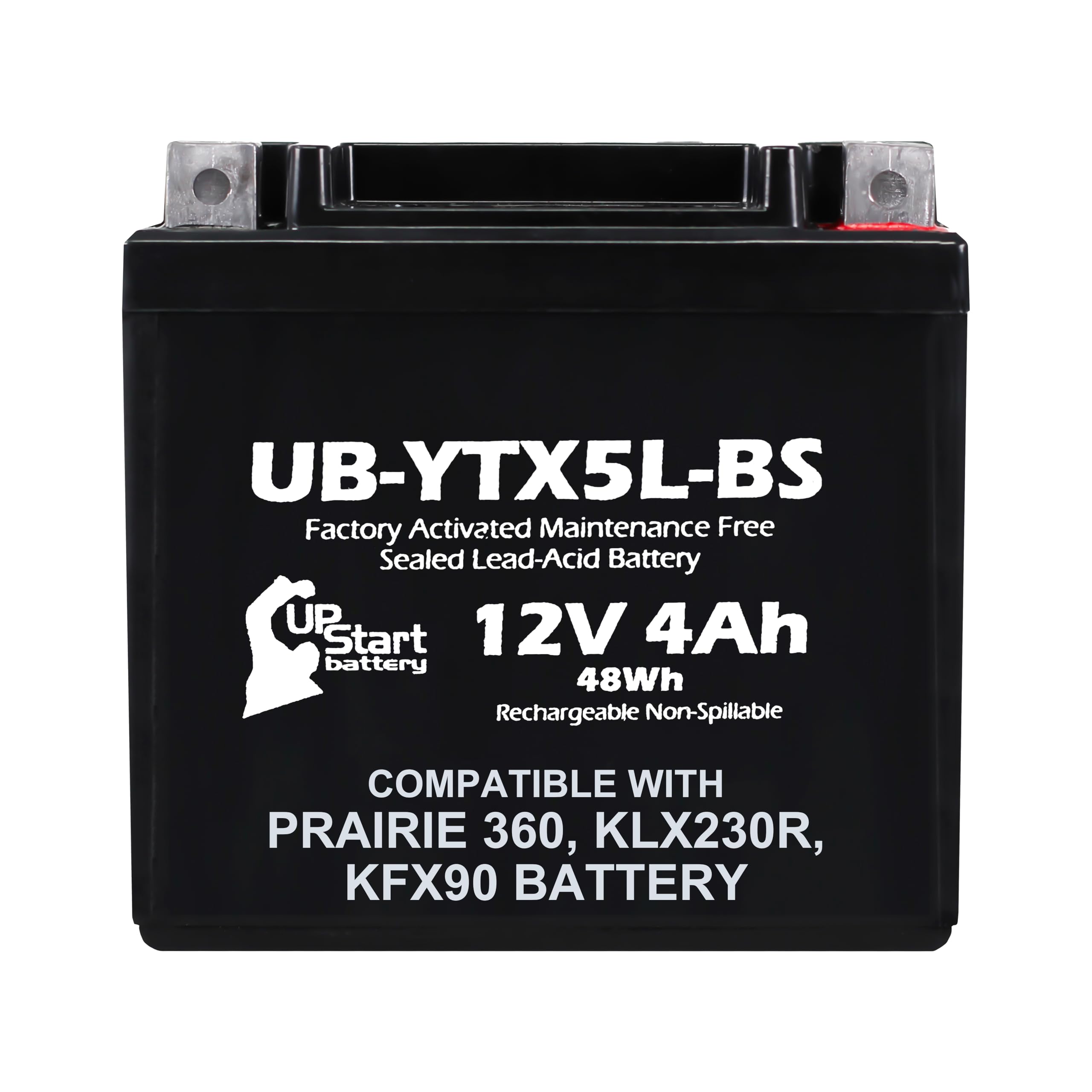 UB-YTX5L-BS 12V 4Ah Replacement for Kawasaki Prairie 360 Battery - Compatible with Kawasaki KLX 230RS KLX230R Battery KLX450R KFX90 KVF360-B KFX50