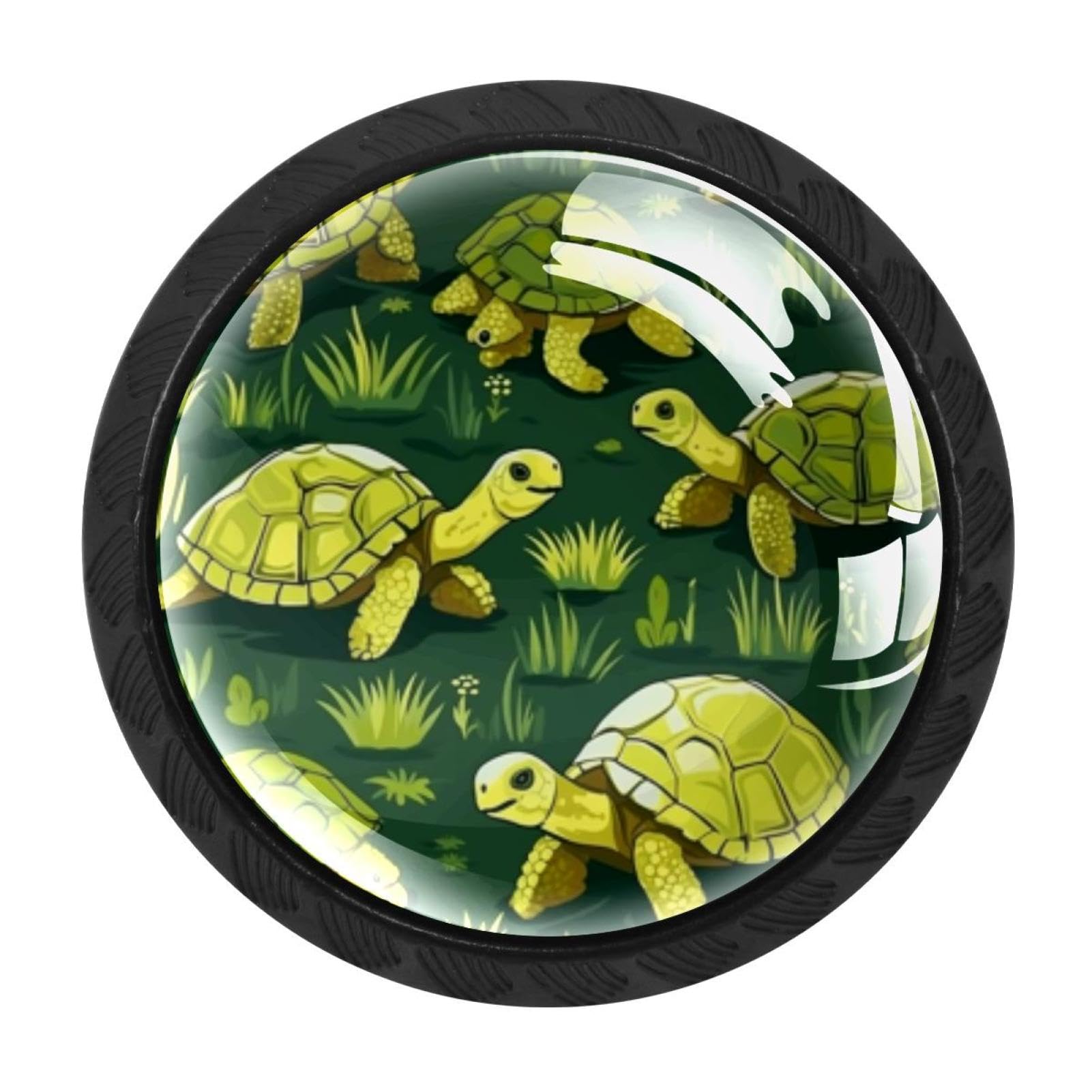 Chenzzzz Multicolored 12 4 Pieces Sea Turtle Kitchen Cabinet Knobs Drawer Knobs Dresser Knobs Black Knobs Drawer Pulls Dresser Drawer Handles Knobs For Dresser Drawers