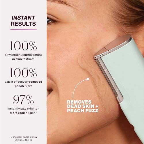 Vista 19 de DERMAFLASH LUXE+ Sonic Dermaplaning Tool for Face Peach Fuzz Removal, Anti-Aging and Exfoliation Rosa (Pop Pink)