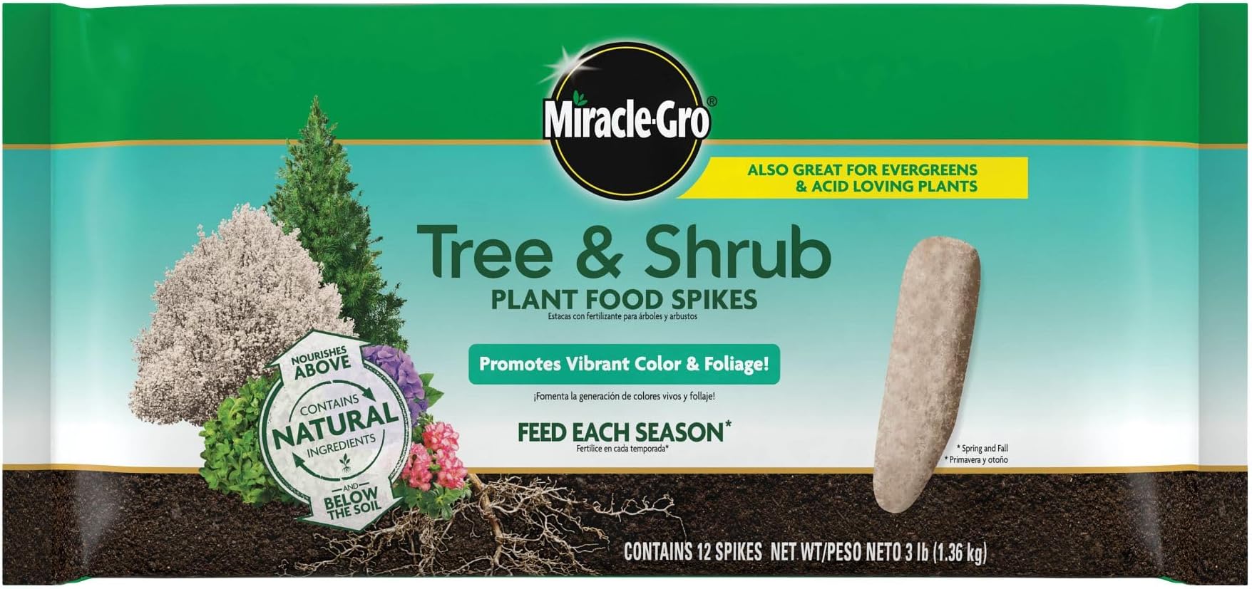 1 Scotts Miracle GRO 4851012 Tree Shrub Fertilizer Spikes 12-Pk. - Quantity