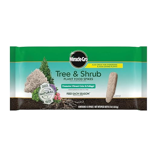 Miracle-Gro Tree and Shrub Plant Food Spikes, For Deciduous, Flowering and Evergreen Trees, 12 Spikes
