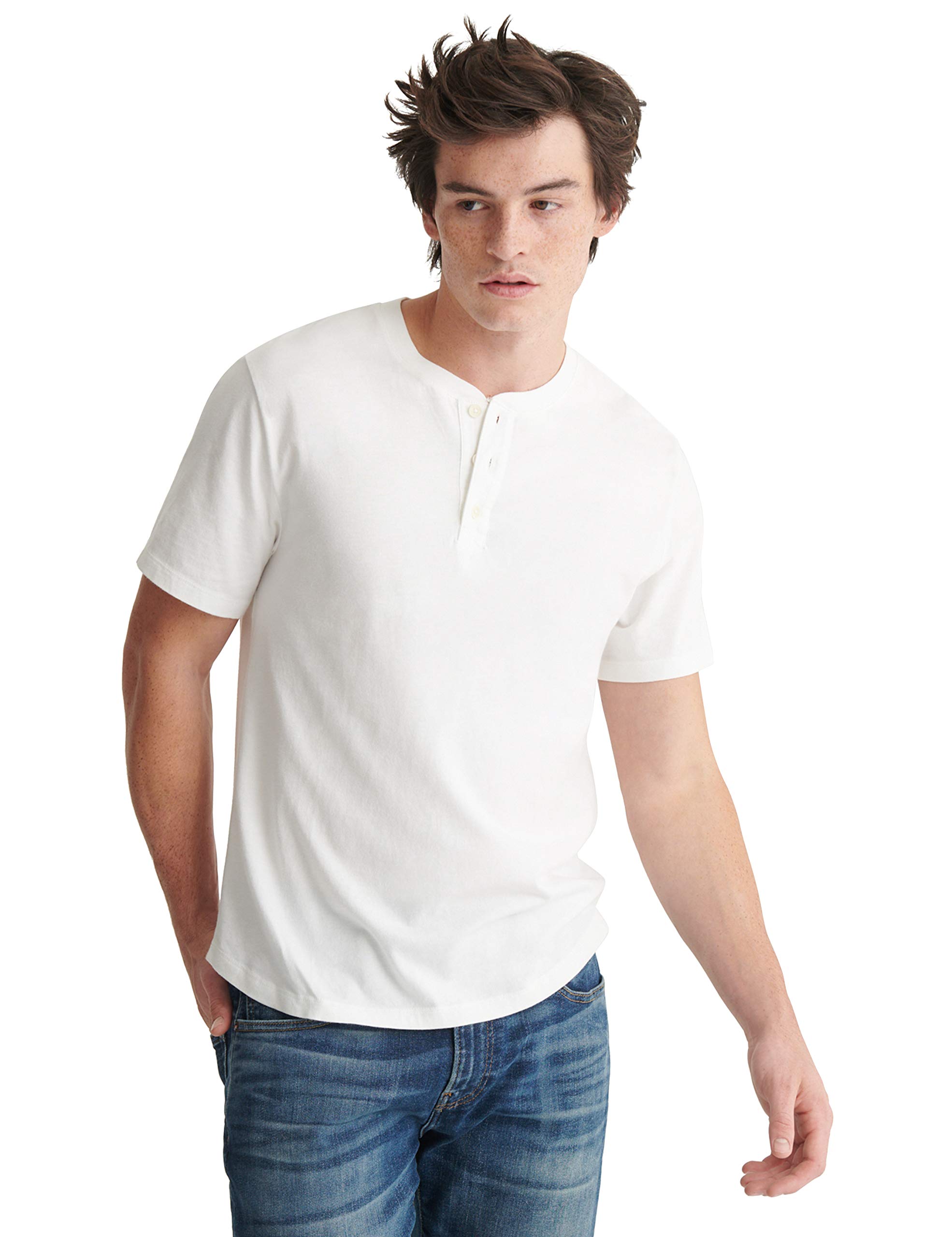 Lucky Brand Men's Short Sleeve Pima Henley Shirt