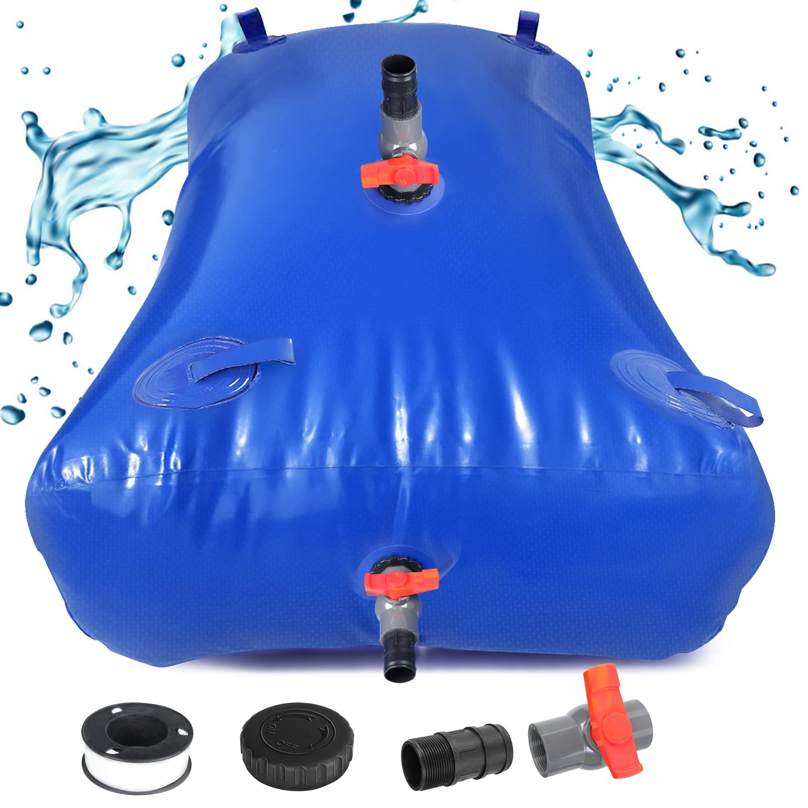 Serbatoio dell'acqua da 1000 litri, serbatoio pieghevole per emergenza/resistenza alla siccità/irrigazione agricola/camper/campeggio blu