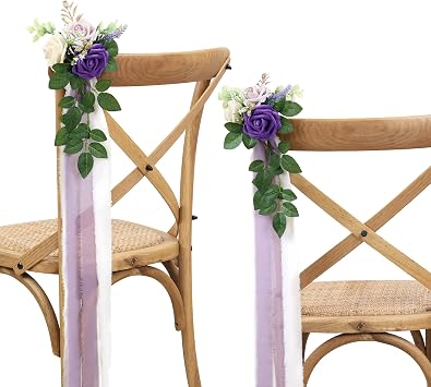 Purple Wedding Aisle Decorations Set of 10