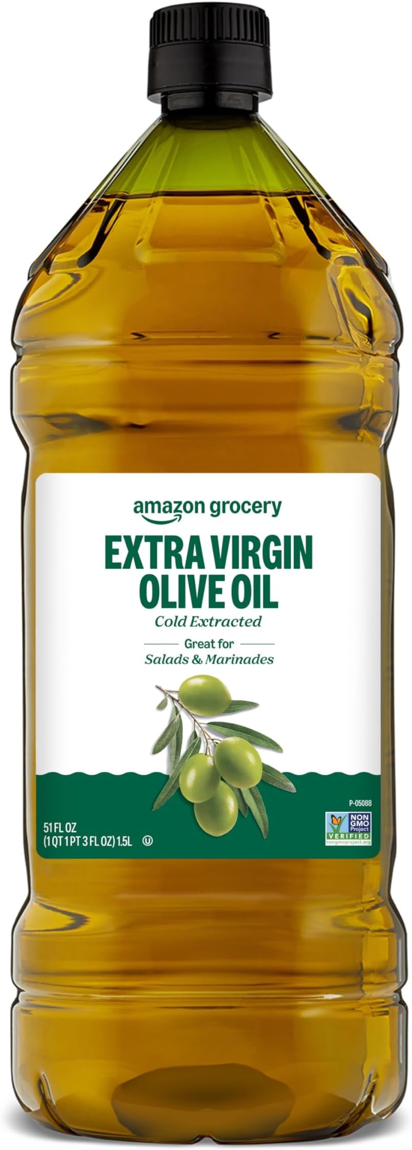Amazon Grocery, Extra Virgin Olive Oil, 51 Fl Oz