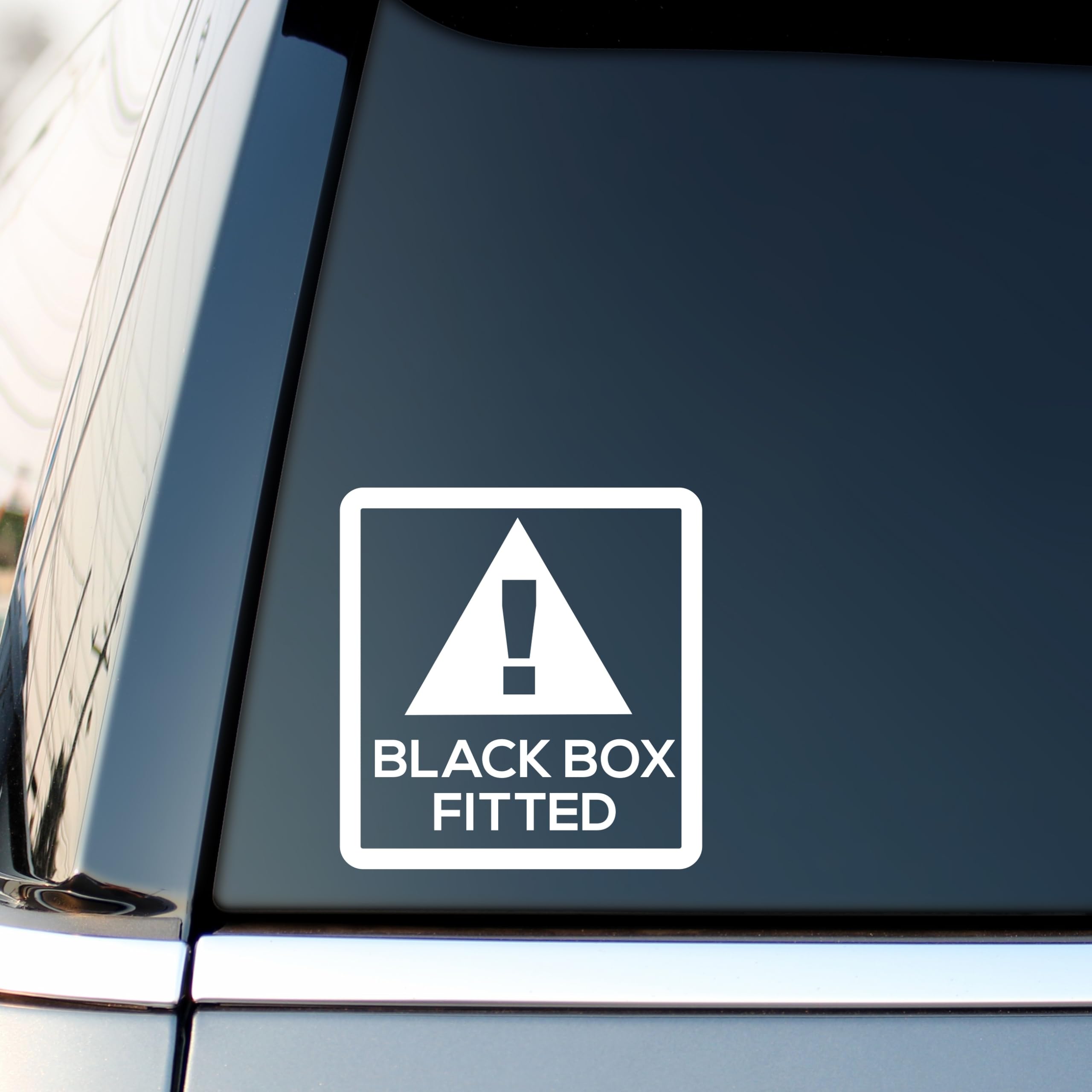38K Vinyl Graphics Black Box Fitted Car Sticker Warning Funny New Young Driver Window Bumper Decal