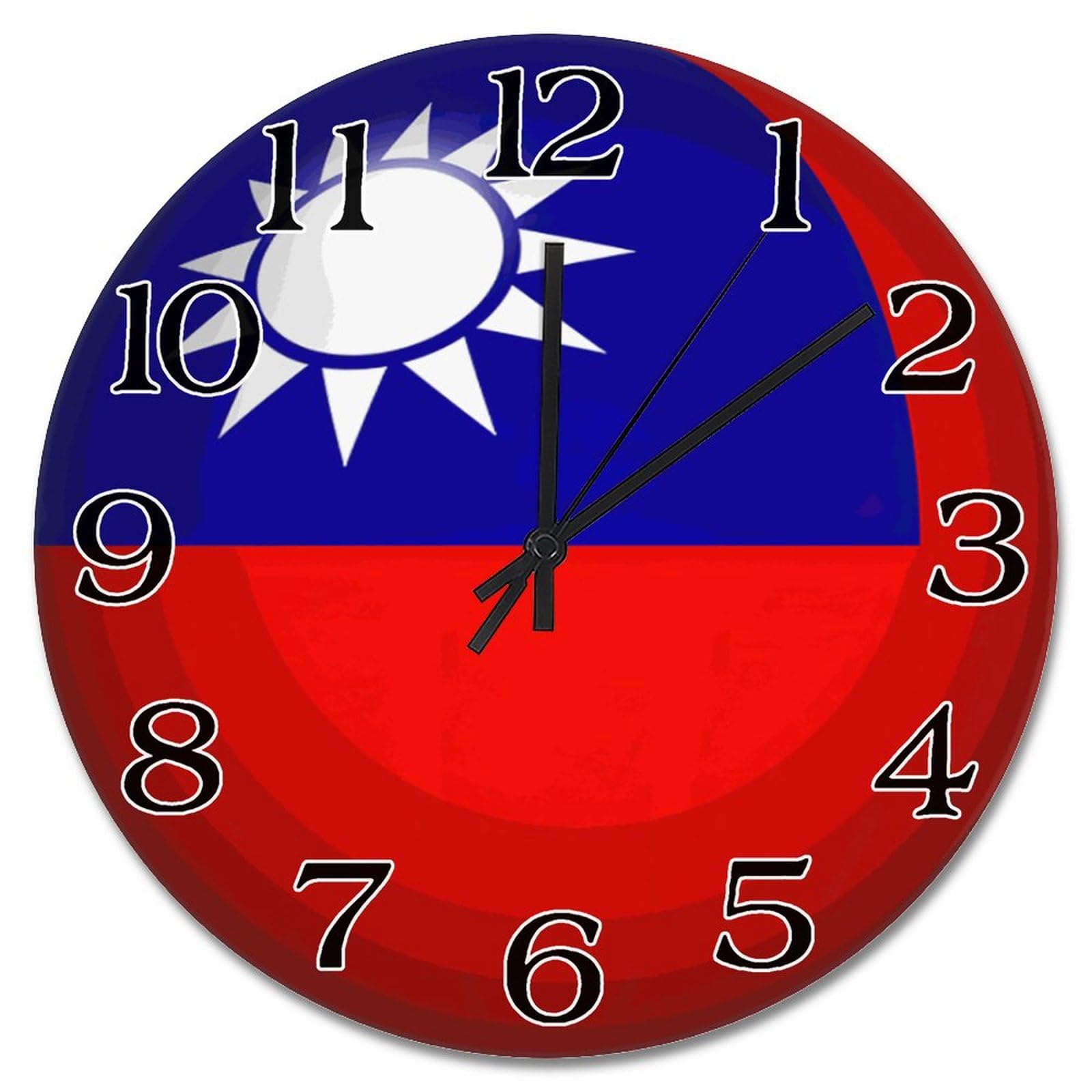 Horloge murale Taïwan ronde avec design boule 3D et mécanisme de voyage silencieux à pile