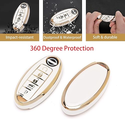 Miniatura 3 de Funda para llavero Nissan  45 botones de protección de TPU suave carcasa para llave de coche para Nissan Altima Maxima Rogue Armada Sentra 370z