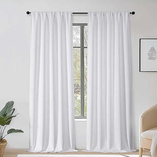 Miniatura 149 de OWENIE Sally Ever Green Cortinas Opacas para Dormitorio Sala de Estar 63 Pulgadas de Largo Juego de 2 Paneles, Aislamiento Térmico Ahorro de Energía