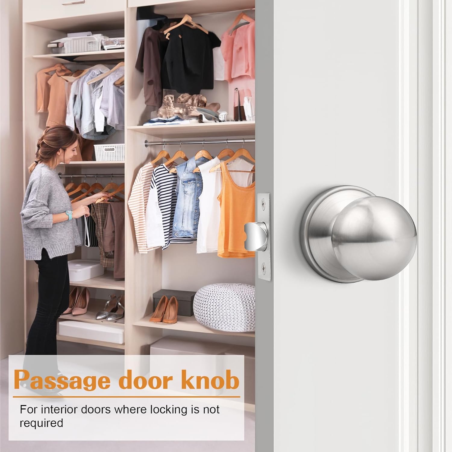 Probrico 3Pack Passage Door Knobs and 3Pack Entry Door Knob and Deadbolt Set