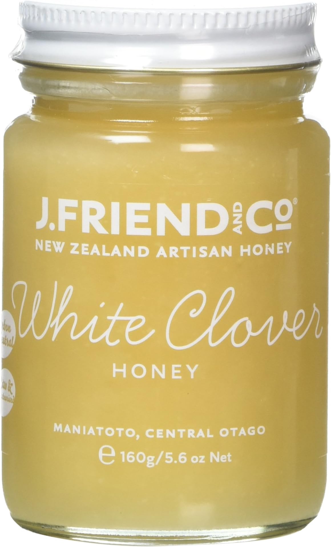 J Friend and Company Organic White Clover Honey 160 g
