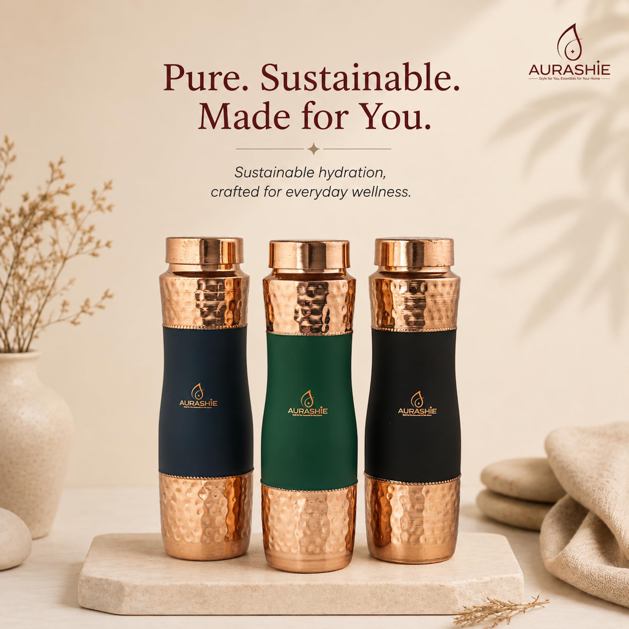 Pure Copper Water Bottle - Ayurvedic Health Benefits -7