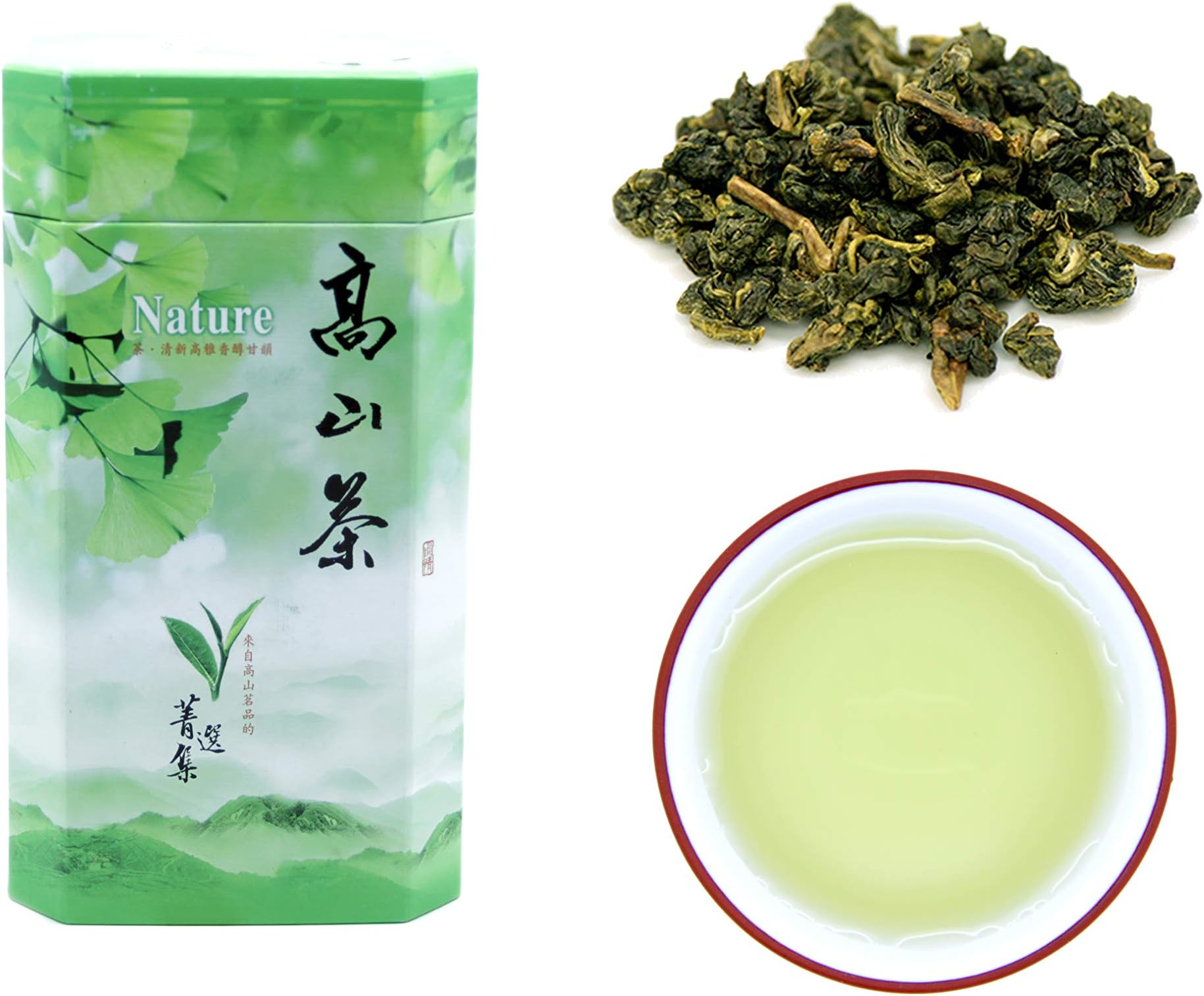 Teawan Oolong Green Loose Tea Leaves- 300Gram 烏龍綠茶 Vacuumed Packed Taiwan Oolong Green / 烏龍綠茶