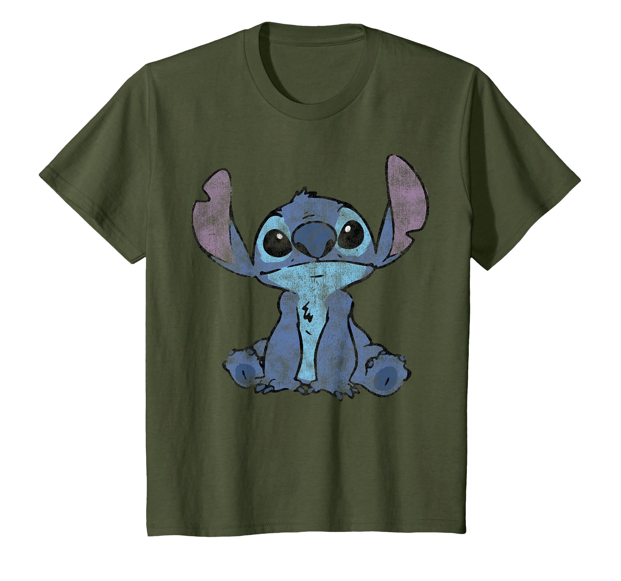 Disney Lilo &amp; Stitch Distressed Stitch Portrait T-Shirt