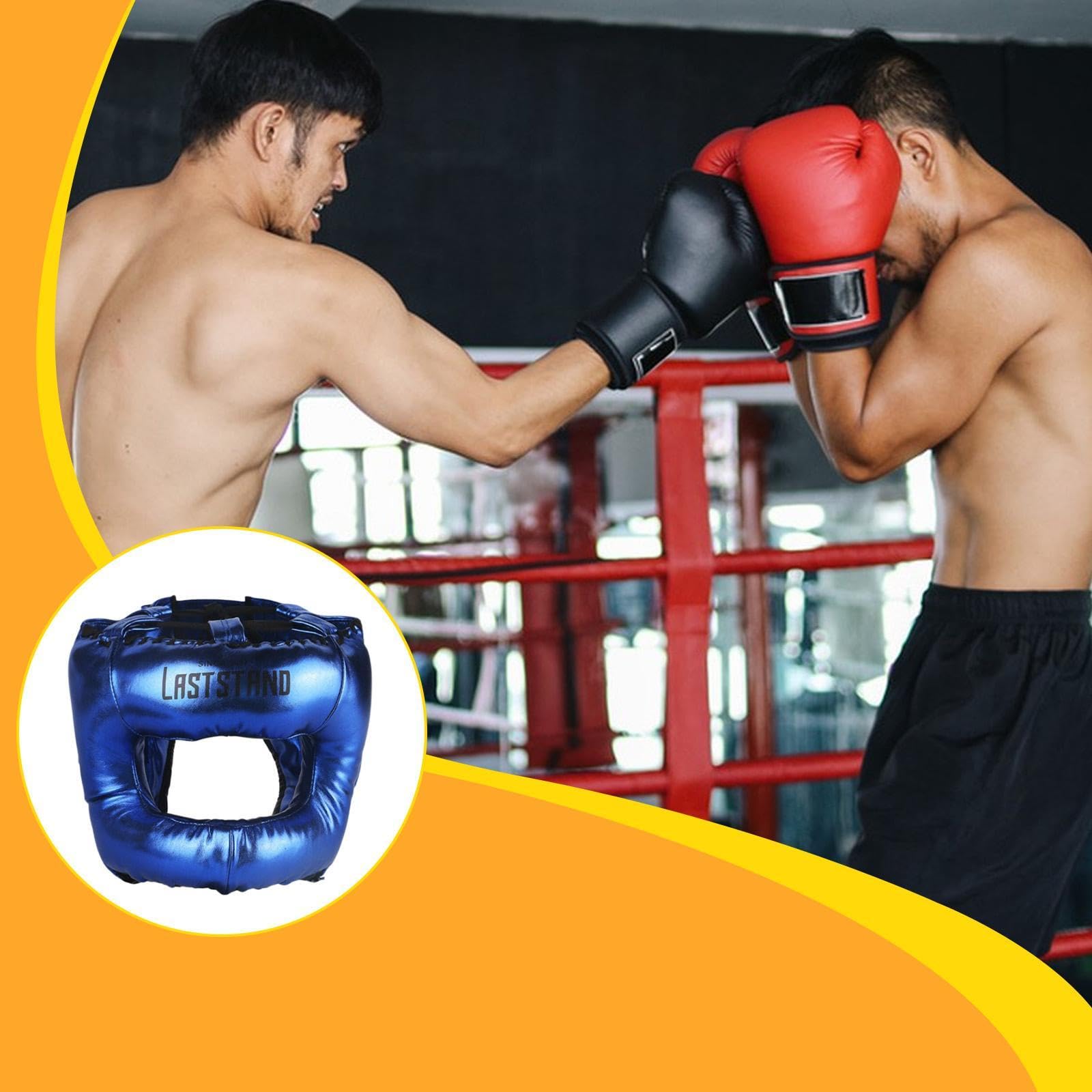 Kickboxing Casco da Gruppo MMA Antiurto Regolabile in Pelle PU Copertura Integrale per Difesa Testa Adatto a Sport da Combattimento E Pratica