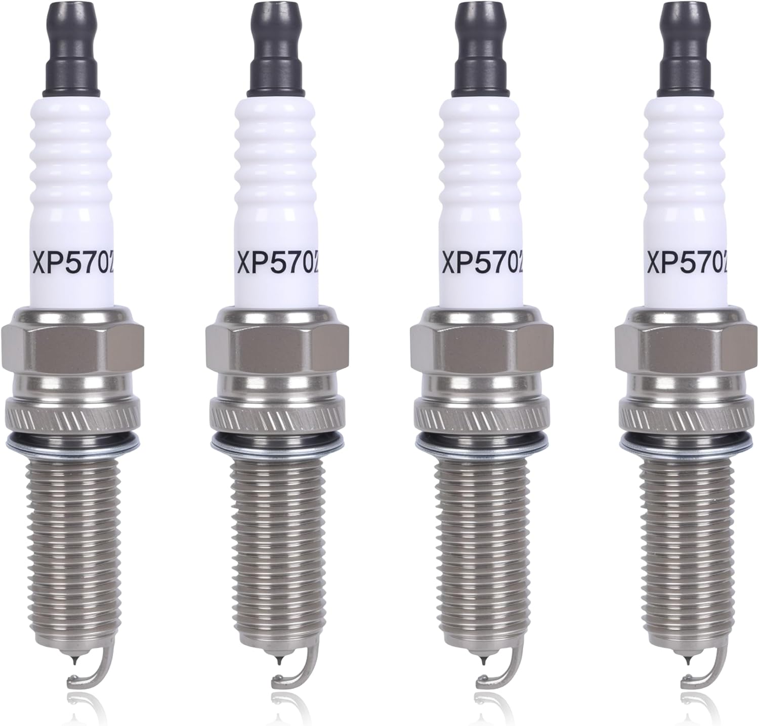 XP5702 Iridium Platinum tændrør 4-pakke kompatibel med Acura Dodge Genesis Honda Hyundai Kia Mitsubishi Mercedes-Benz 1.4L-5.5L L4 V6 V8 Erstatning til 93911 LKR7AIX