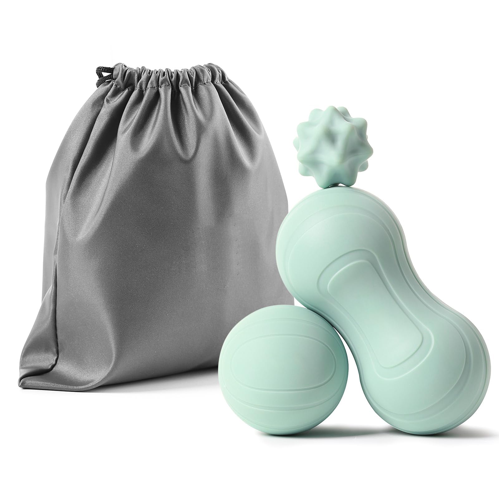 NALACAL 3-in-1 Massage Ball Set for Trigger Point Therapy – Lacrosse Ball, Peanut Ball, and Spiky Ball for Deep Tissue Massage, Muscle Relief, and Plantar Fasciitis Treatment