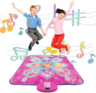 YQYHNB Dance Mat For Girls Kids Play Mat Dance Game Dance Pad Adjustable Volume Built-in Music Christmas Toys Durable