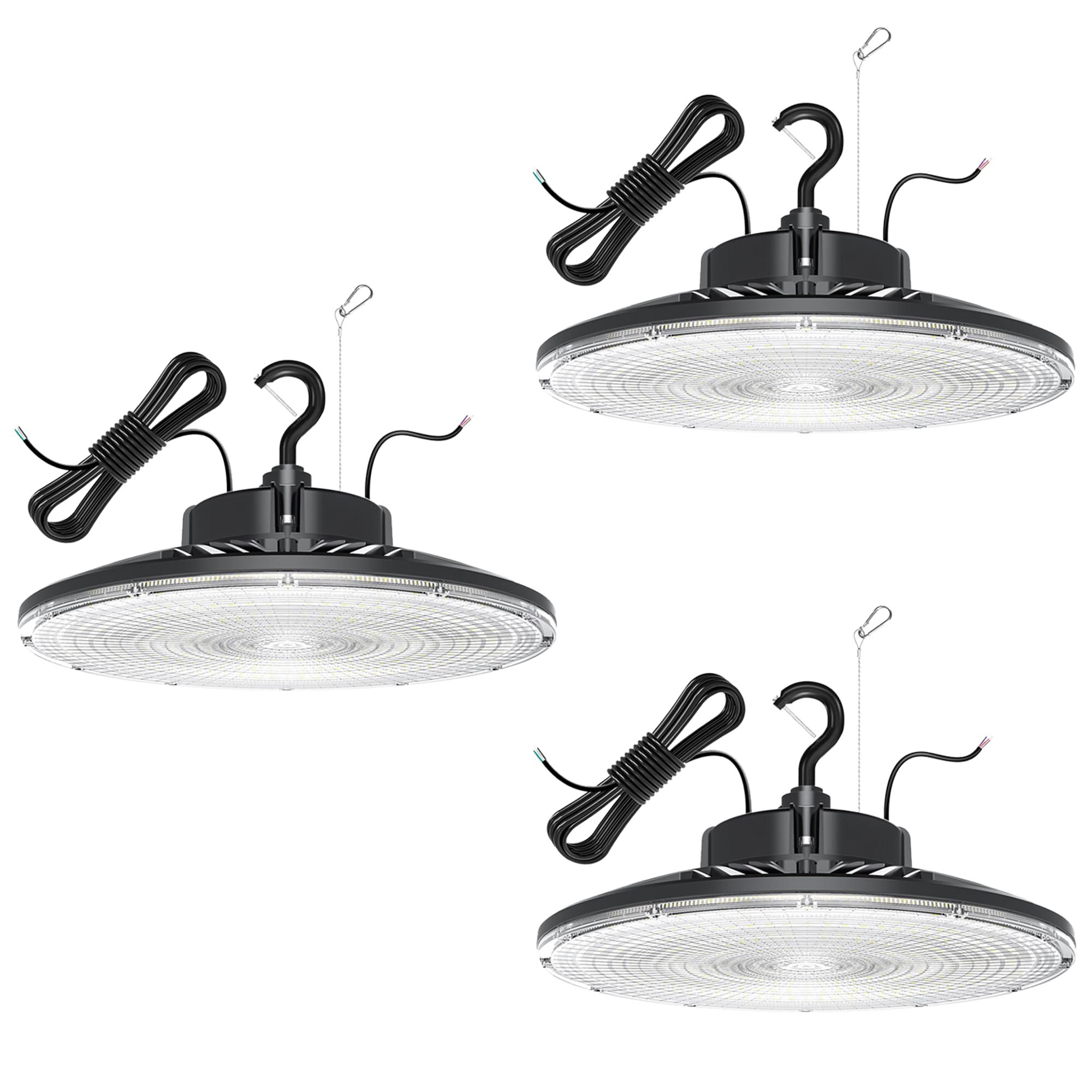 High Bay Light 3 Pack 240W UFO LED Light 36000lm 1000W HID/HPS UL/DLC Listed, 0-10V Dimmable,6ft Cable,5000K, IP65 Waterproof, Commercial Warehouse Lighting Fixture for Workshop, Garage, Factory