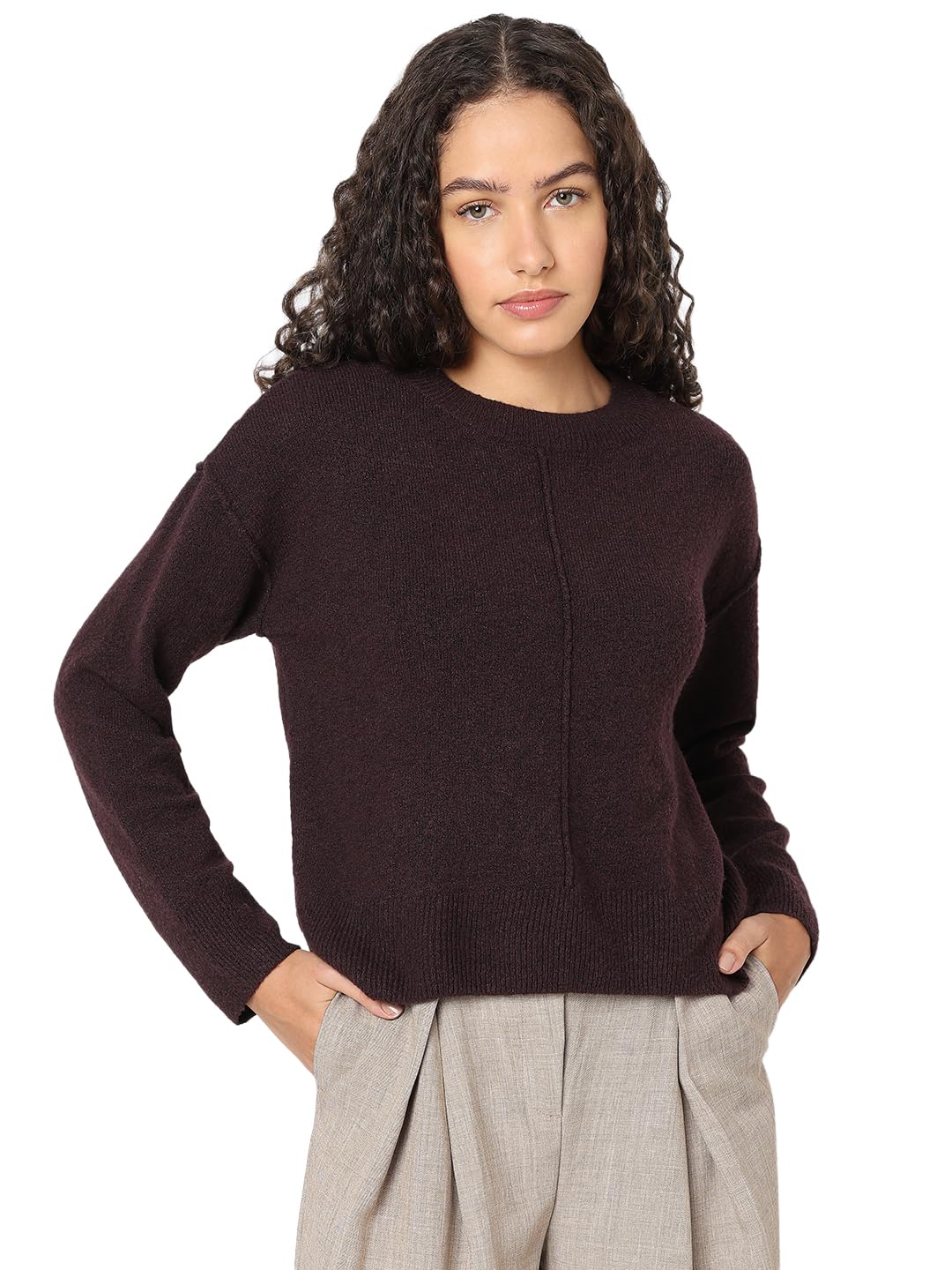 vero moda Women's Polyester Casual Pullover Sweater-picture-38