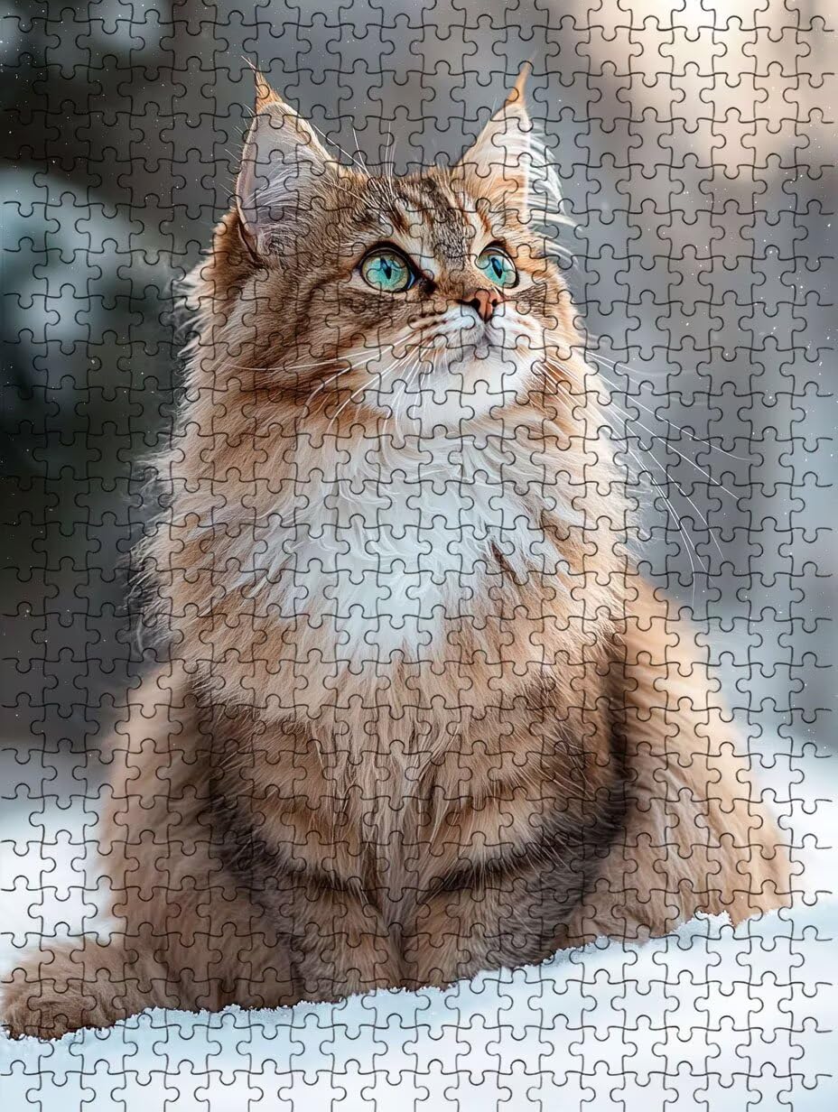 Puzzle 5000 Pezzi, Gatto Neve 3D Puzzle per Adulti Impegnativo, Educa Puzzles Artistico, Divertente E Stimolante Puzzles Decorativo per La Famiglia, Regalo e Decorazione Pareti DX0YL6-983