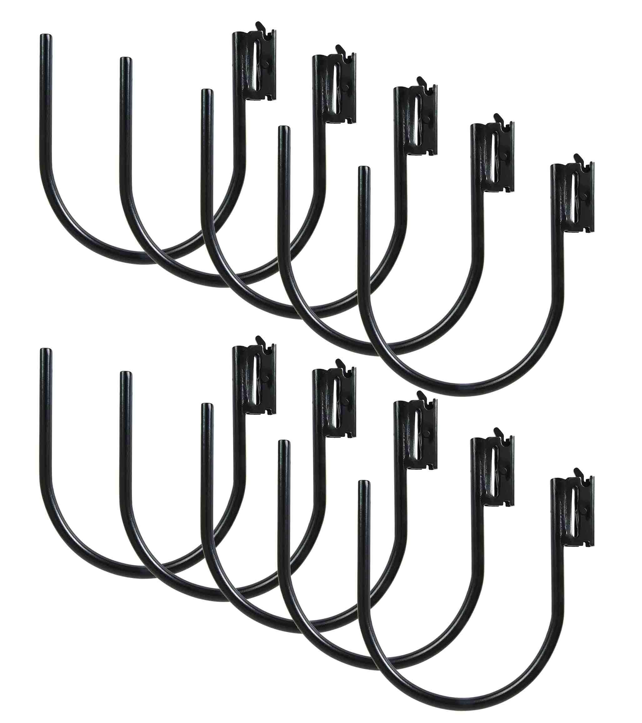 Mytee Products E-Track Large 7" J Hook (10 Pack) | Tie Down Accessory for Helmets, Ropes, Rakes, Shovels, Motorcycle Jackets, Pipes, Hoses and Cables in Enclosed Trailer/RV