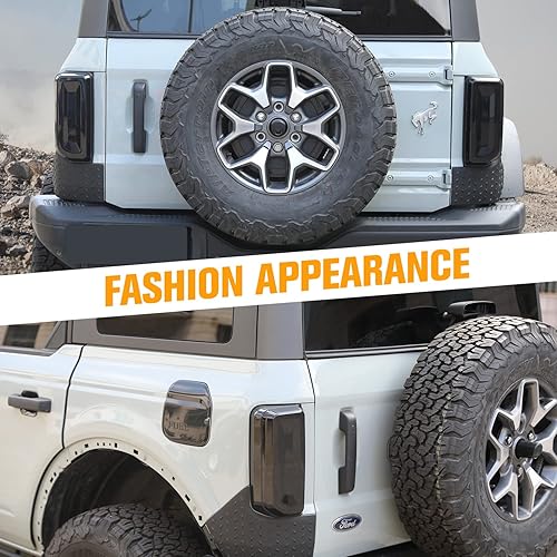 Miniatura 4 de HAKA TOUGH Tercera luz LED de freno para Ford Bronco 2021-2023, accesorios de luz de freno negra ahumada para neumático de repuesto Bronco de 4