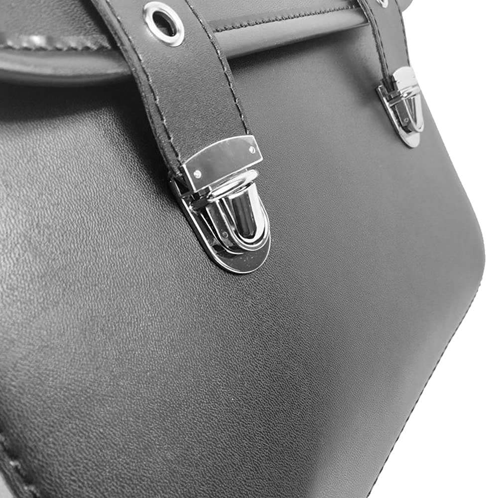 Sacoche de Selle de Moto Grand Volume en Cuir Noir imperméable et crème Solaire, Sac de Cavalier de croiseur modifié, Sac Universel