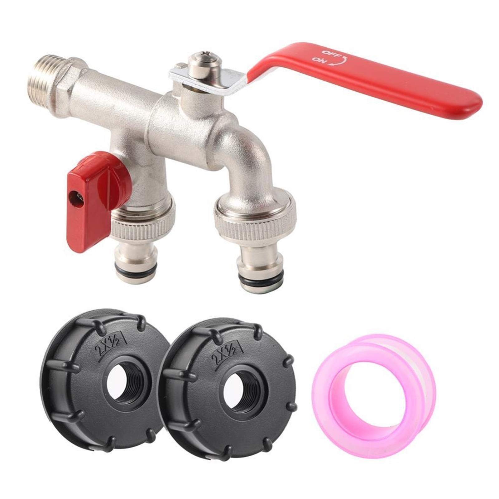 Adaptateur cuve IBC S60X6 double robinet pour optimiser l'arrosage du potager
