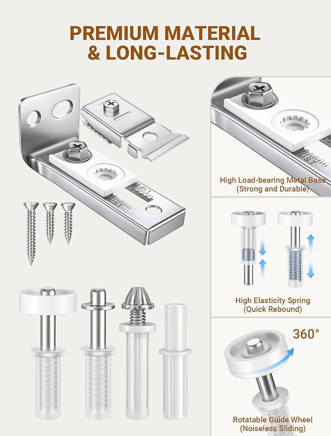 Kit de Herrajes para Puertas Bifold 2 Piezas miniatura 3