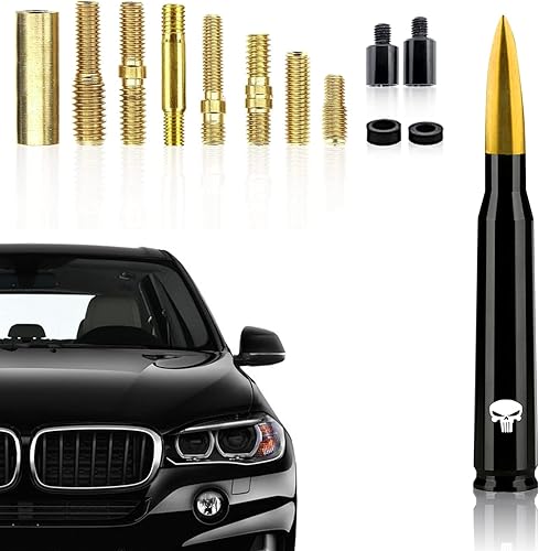 Miniatura 7 de Ajxn 1 antena de bala para automóvil, camión de 5.4 pulgadas, mástil de antena de automóvil, adecuada para GM Chevy Silverado 1500 2500 3500 HD