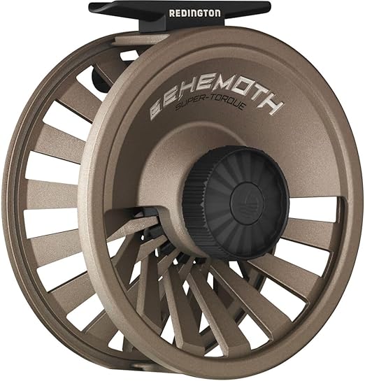 Redington Behemoth Fly Reel – Heavy-Duty Carbon Drag, Large Arbor, Die-Cast Frame & Deep V-Spool – Freshwater & Saltwater Fly Fishing Reel for Trout, Bass, Salmon & Big Game – 5/6 to 11/12 Weights