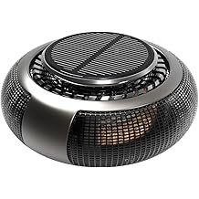 PaxView Smart Car Air Freshener Diffuser,Solar Powered Rotating Aroma Diffuser For Vehicle,Car Accessories,Automotive Aromatherapy Ornament(Black,Cologne)