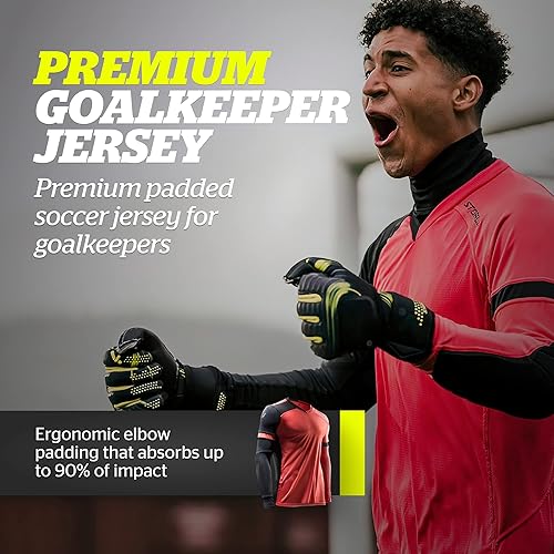 Miniatura 2 de Storelli ExoShield Gladiator Goalkeeper Jersey  Padded Elbow Sleeves  Lightweight Soccer Jersey Shirt