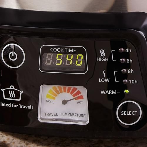 Miniatura 7 de Crock-Pot Cook & Carry - Olla de cocción lenta programable de 6 cuartos de galón con temporizador digital de acero inoxidable (CPSCVC60LL-S) paquete