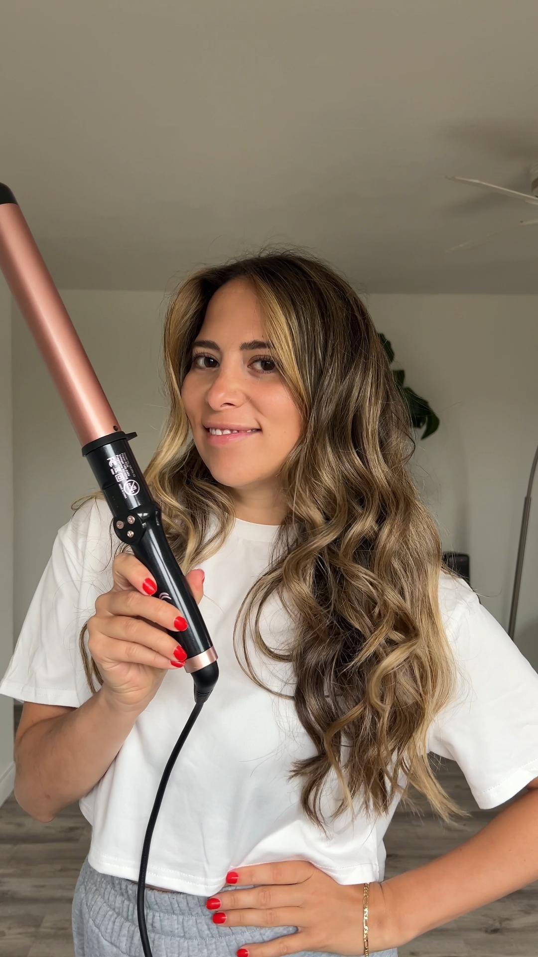 Curling Wand, 25mm Ceramic Hair Curler Wand With Adjtable Temperature
