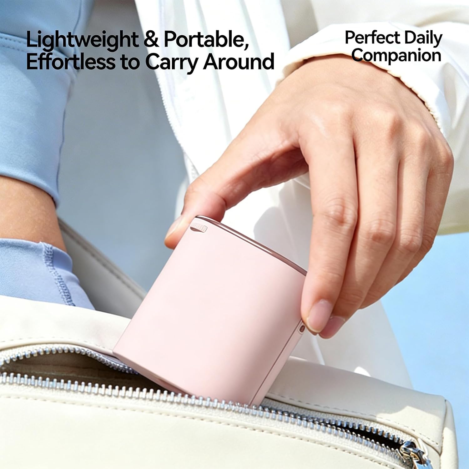 Compact Outdoor Fan with Chilled Mode 199 Variable Speeds and USB Charging for Travel and Sports Hiking Waist Mounted Fan