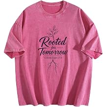 Heavyweight, Washed Crew-Neck T-Shirt Featuring A Rooted for Tomorrow Design