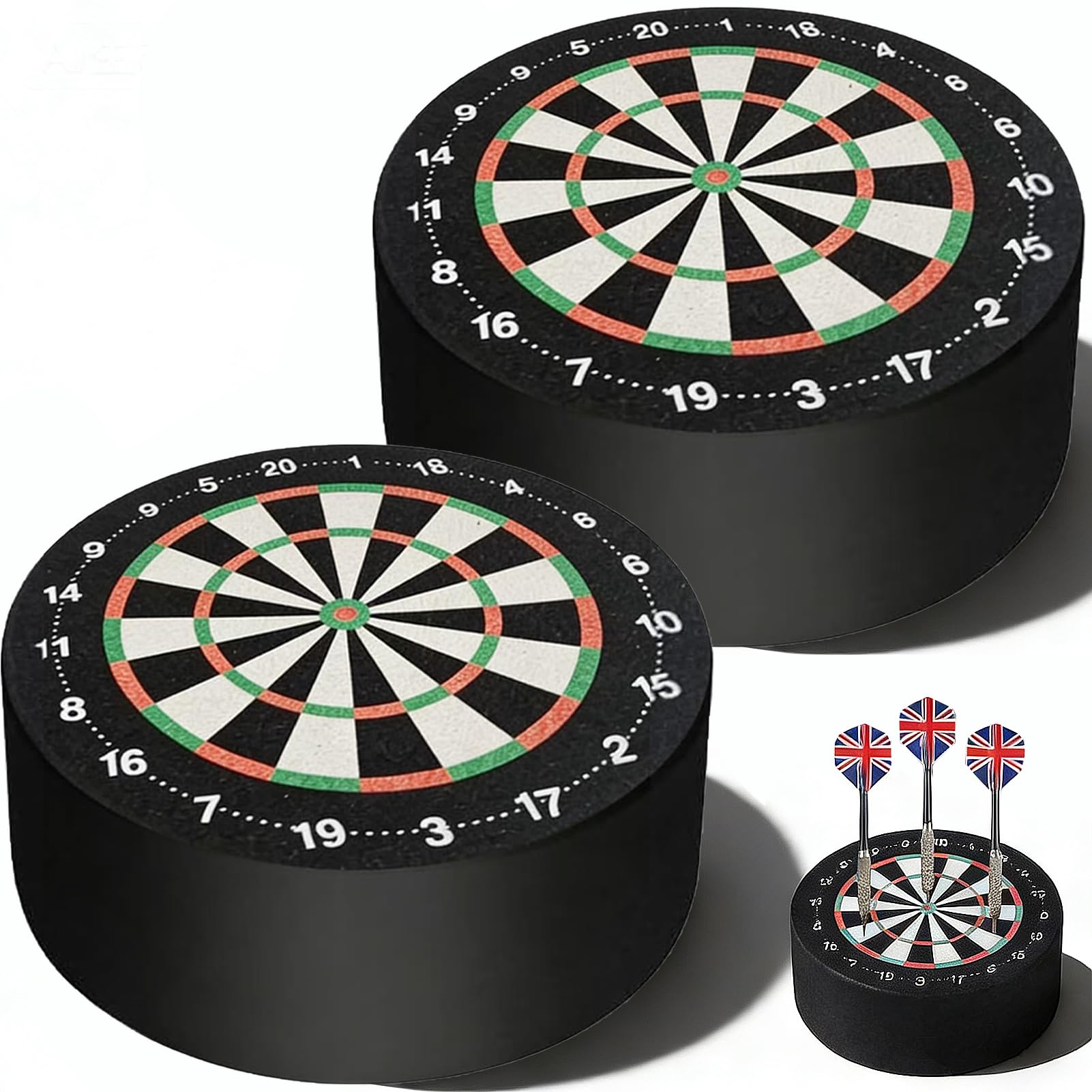 2 Stück Darthalter, Mini Dart Halter Ständer 10cm Durchmesser, Platzsparender Dartscheiben Zubehör Für Zuhause Tolles Geschenk Für Dart-Fans (Schwarz)